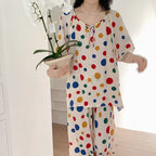 Sleepwear Women's Clothing Summer Blouse Cotton Silk New Thin Home Loose Casual Comfortable Premium Soft Simple  National Style Lootquake LLC