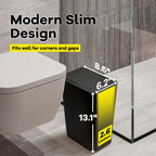 Bathroom Trash Can-10L Small Garbage Can with Press Top Lid for Toilet,Bedroom,Living Room – Plastic Wastebasket with Pop-up Lid Lootquake LLC