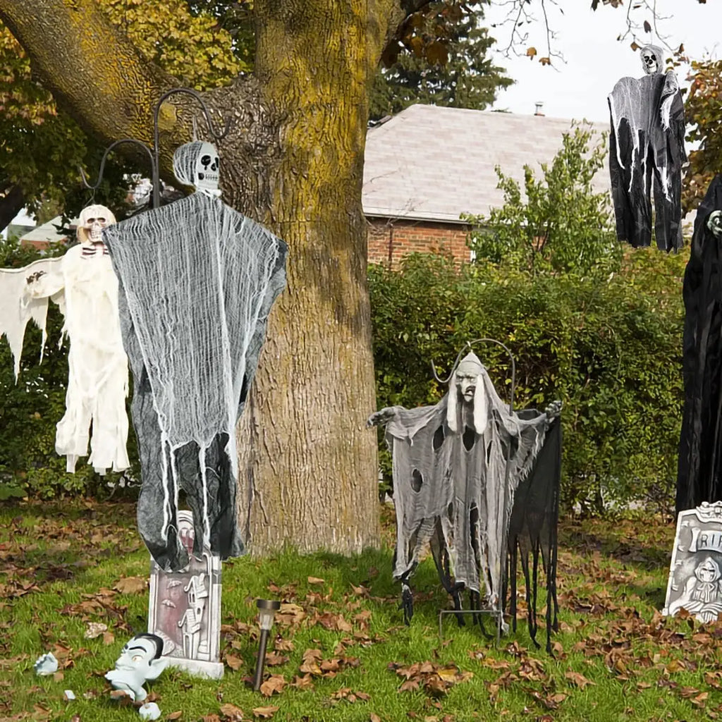 Horror Skull Ornaments Halloween Outdoor Haunted House Yard Decor Corpse Death Prop Skull Ghost Pendant Halloween Party Supplies Lootquake LLC