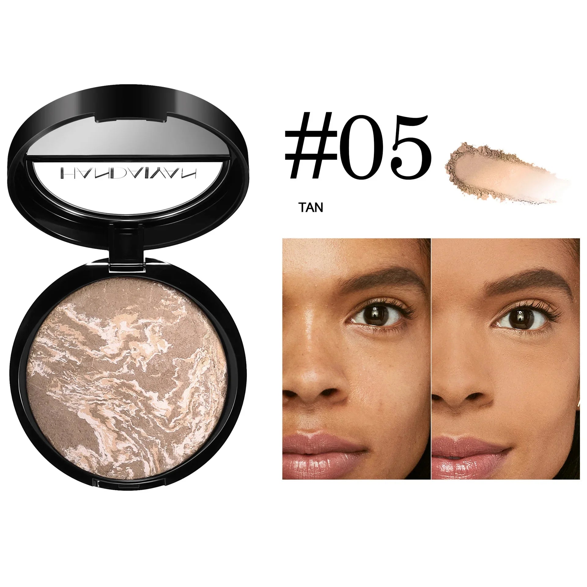 7 Colors Baked Duo Powder Matte Finishing Face Foundation Setting Powder Compact Waterproof Full Coverage Makeup Setting Base Lootquake LLC