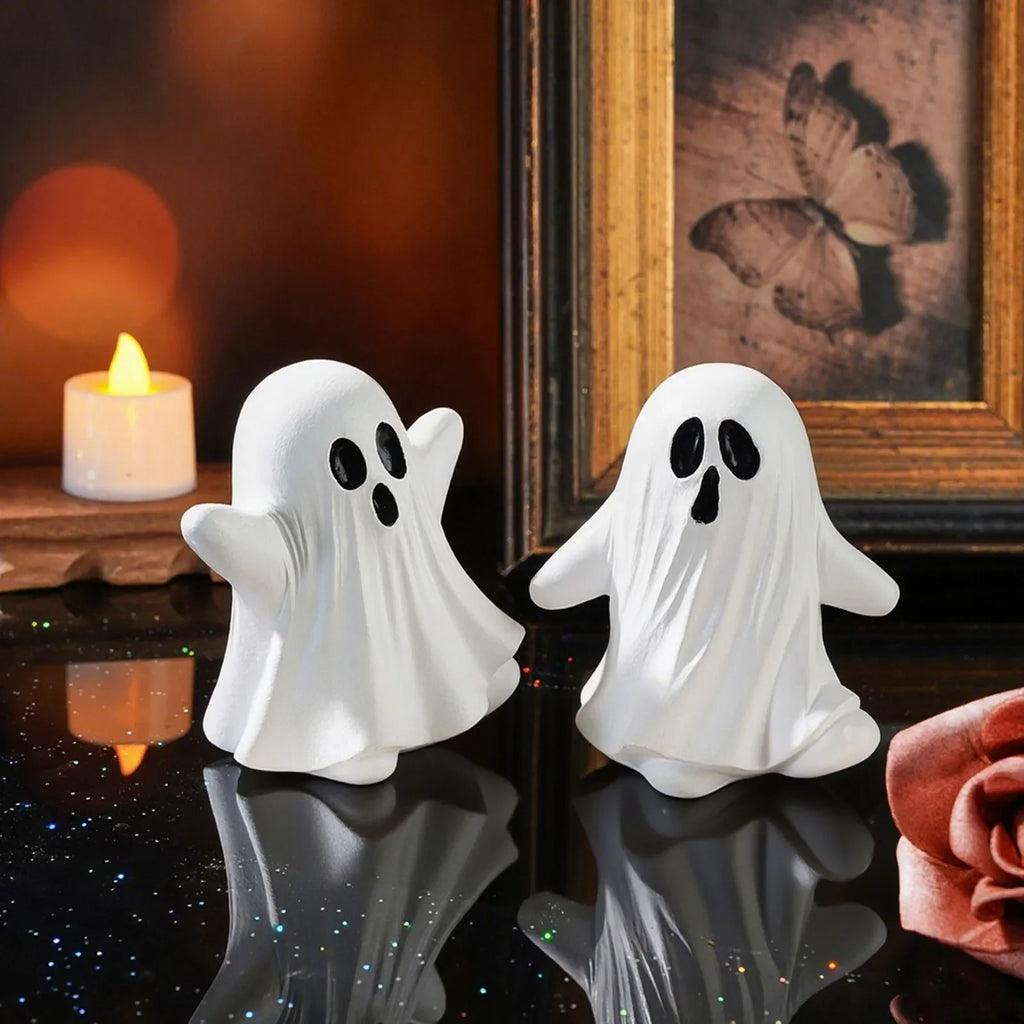 Cute Ghost Decor Set Soft Fabric Halloween Figurine Playful Spooky Home Decoration Adorable Haunted House Accessory Lootquake LLC