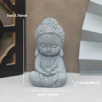 Buddha Stone Statue Little Buddhist Monks Tibetan Buddhism Figurines Zen Garden Ornament Meditation Home Aquarium Decoration Lootquake LLC