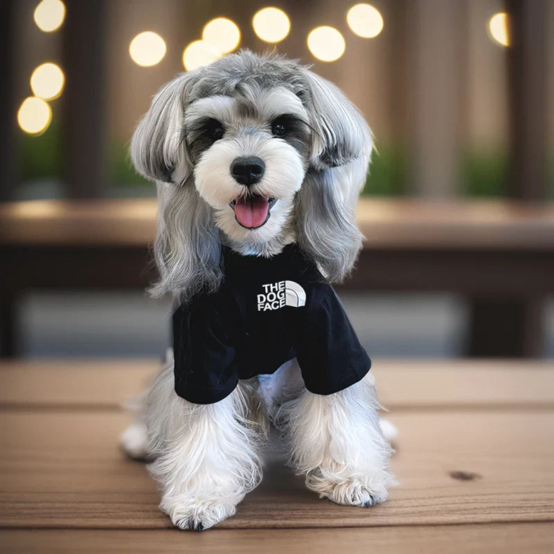 Fashion The Dog Face Dog T-shirt Spring Summer Breathable Yorkshir Schnauzer Teddy Dog Puppy T-Shirt for Small Media Dog Clothes Pi-Mart