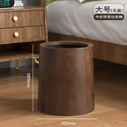 Large Wooden Trash Can for Office Living Room Bathroom Home Kitchen Vintage Retro Waste Bin