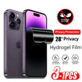 2Pcs Anti-Spy Hydrogel Film for IPhone 11 14 Pro Max 7 8 Plus Privacy Screen Protectors for IPhone 12 13 PRO XS MAX Mini X XR Bubble Free Fine Diamond Clear Crystal Shockproof Tempered Glass Film Stevvex