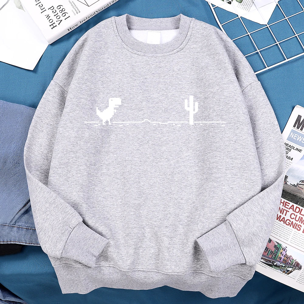 Network Malfunction Little Dinosaur Sweatshirts Men Women Casual Hoody Hip Hop Comfortable Streetwear Loose Warm Clothes Hoodies Lootquake LLC