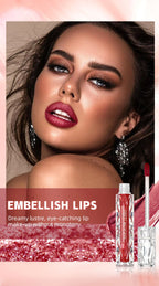 QIBEST Waterproof Diamond Shimmer Glitter Lipgloss Matte Liquid Lipstick Shiny Pearl Lip Glaze Long Lasting LipTint Women Makeup Lootquake LLC