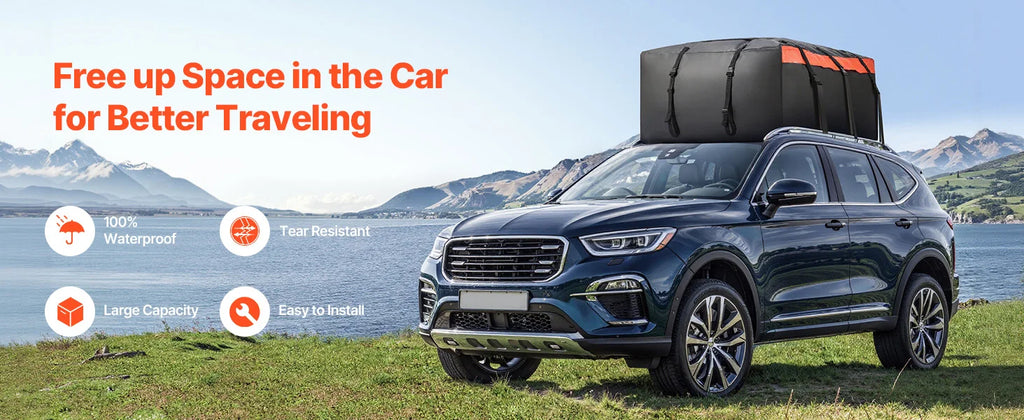 SucceBuy Car Rooftop Cargo Carrier Bag 20/23 Cubic Feet Roof Cargo Carrier 840D PVC Waterproof Car Roof Luggage Bag for  Vehicle Lootquake LLC