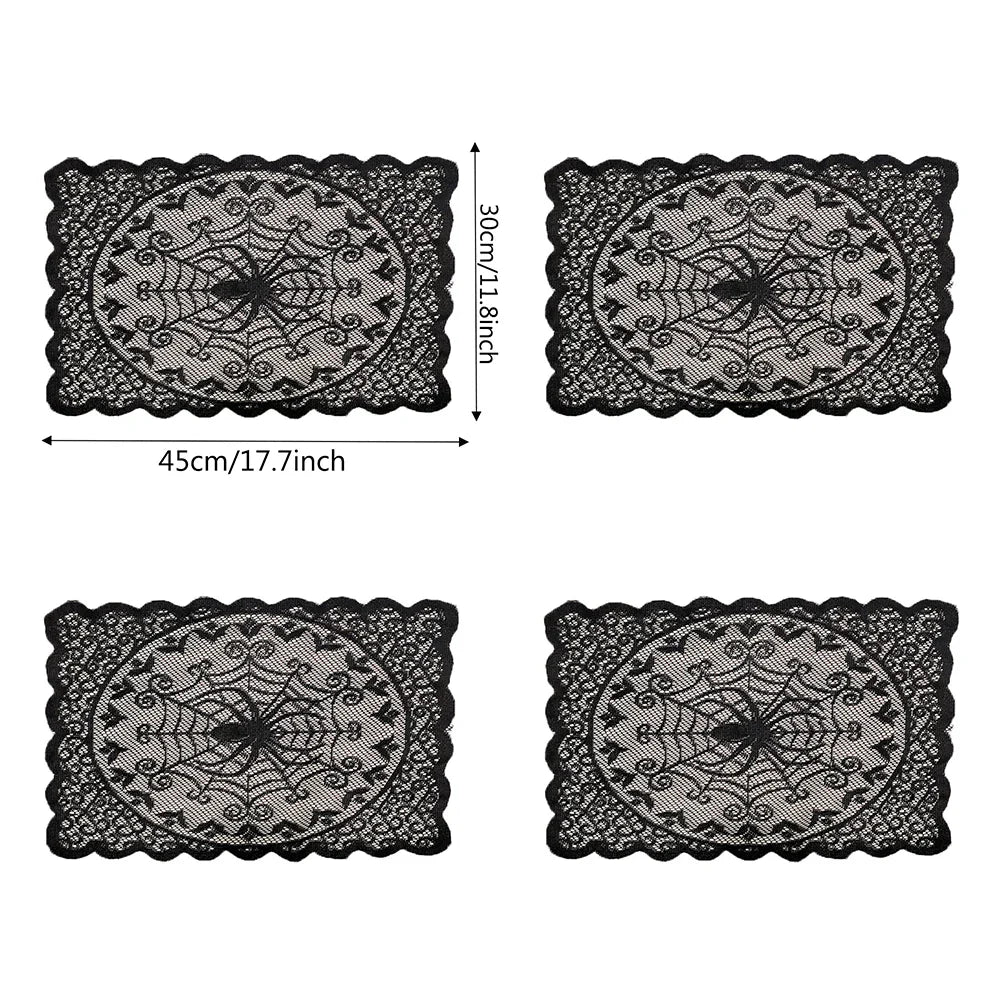 Halloween Decorations Set Spider Web Table Runner Fireplace Scarf Cover Tablecloth 3D Bats Wall Stickers Halloween Party Decor Lootquake LLC
