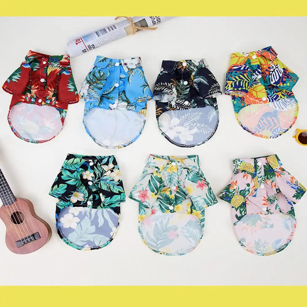 XL-5XL Hawaii Style Cute Spring T-shirts Comfortable Pet Shirt for Medium Large Dog Puppy Pet Clothes Breathable Pet T-shirt Pi-Mart