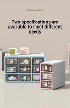 Desktop Storage Box Transparent Drawer Home Storage Box Stationery Box Office Files Stationery Organizer Cosmetics Drawer Box