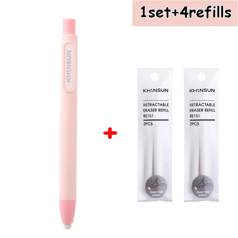 Retractable Pencil Eraser Pencil Rubber Eraser Correction Supplies Writing Correction School Stationery Office Supplies Lootquake LLC