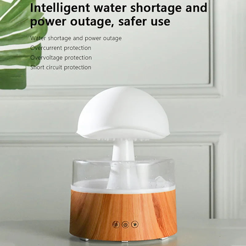 Mi Mushroom Air Humidifier Wireless Fragrance Diffuser Bedroom Essential Oils Diffuser Rain Cloud Night Light Home Appliance Lootquake LLC