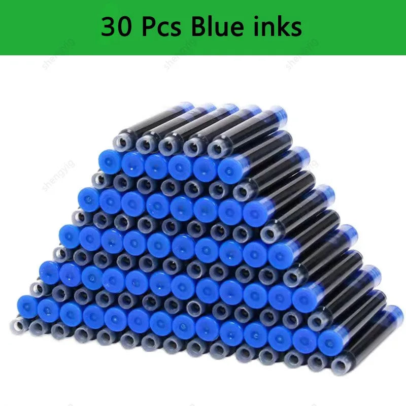 33 Pcs Kawaii Fountain Pen Replaceable Ink Set Black/Blue/Red ink EF 0.38mm School Pens Office Supplies Stationery for Writing Lootquake LLC