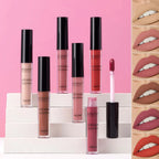 6-Color Velvet Lip Glaze Lipstick High Color Lip Makeup Waterproof Long-Lasting Nude Lip Color Liquid Cosmetics Lootquake LLC