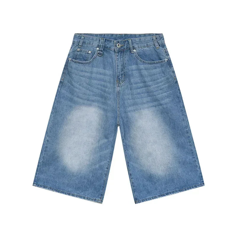 Women's Retro Wide Leg Baggy Casual Denim Shorts Harajuku Aesthetic High Waist Loose Shorts 2024 Summer Fashion Punk Shorts Lootquake LLC