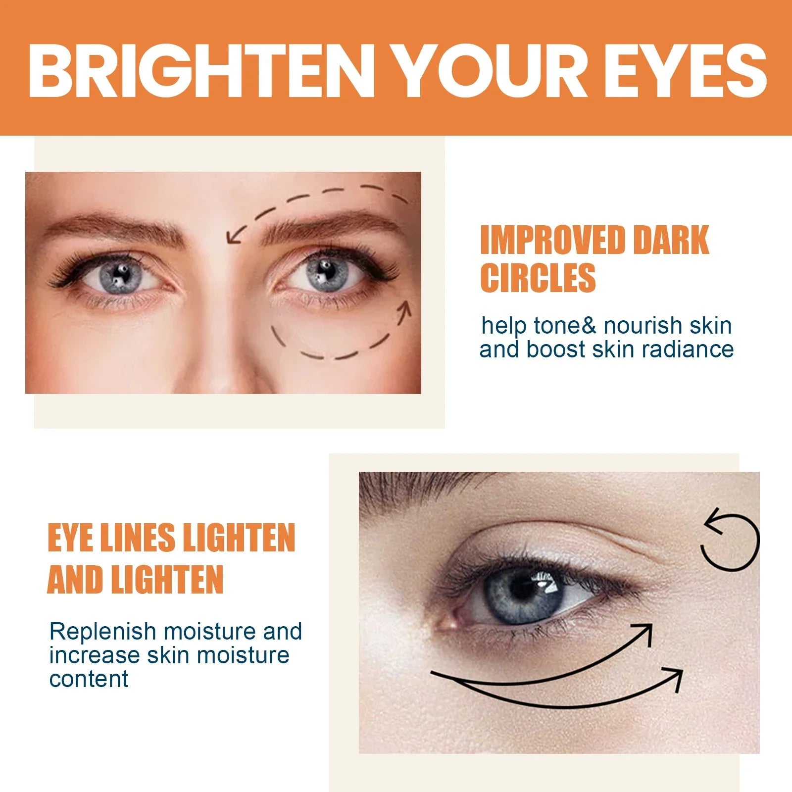 Vitamin C Eye Cream Stick Anti-Wrinkle Moisturizing Balm Eye Bag Removal Dark Circles Reduce Fine Lines Anti Puffiness Eye Cream Lootquake LLC