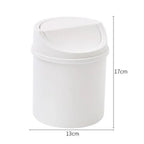 Mini Desktop Bin Small Trash Can Tube with Cover Bedroom Trash Can Garbage Can Clean Workspace Storage Box Lootquake LLC