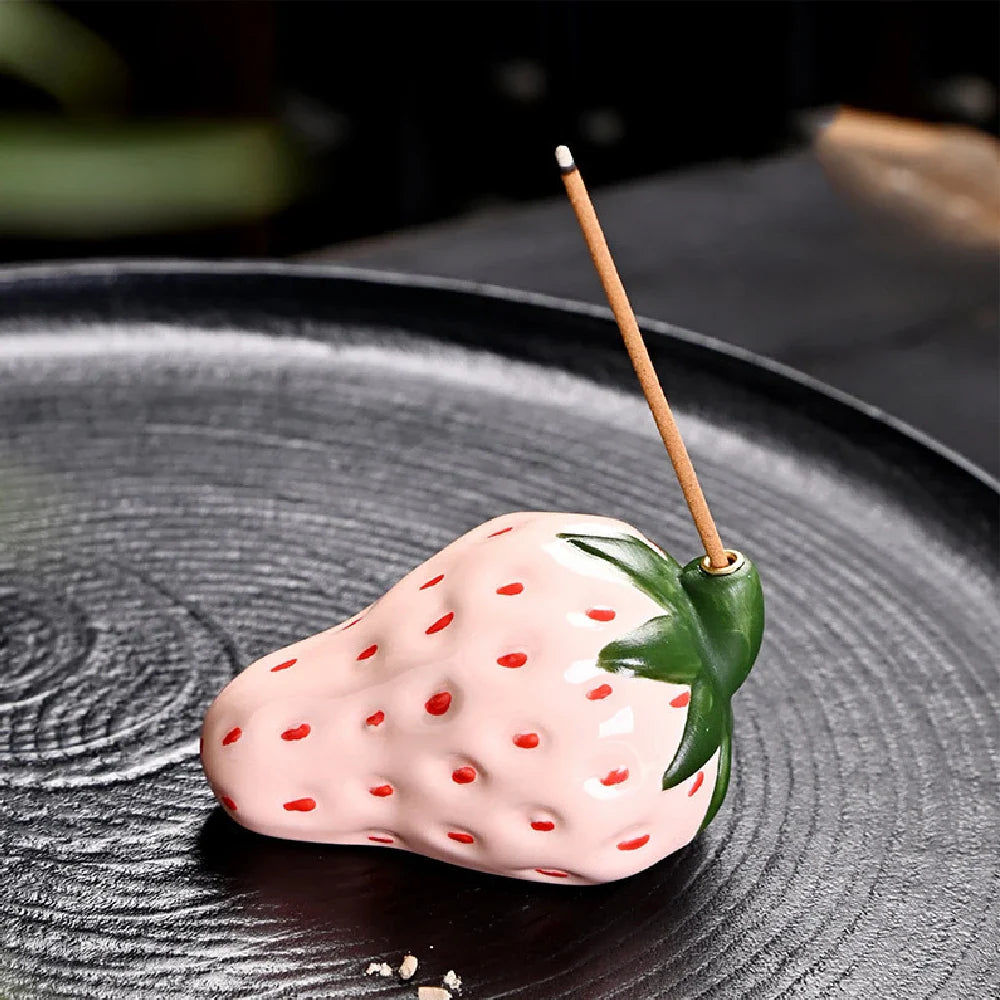 Fruit Fragrance Decoration Strawberry Decoration Realistic Fruit Home Interior Line Aromatherapy Sandalwood Incense Burner Lootquake LLC