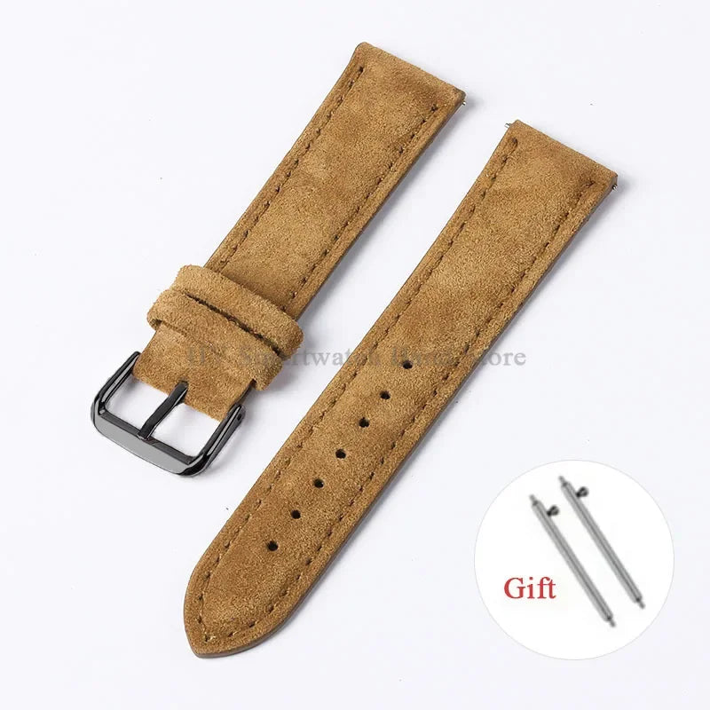 Motorola Moto Vintage Suede Leather Quick Release Watch Band Strap
