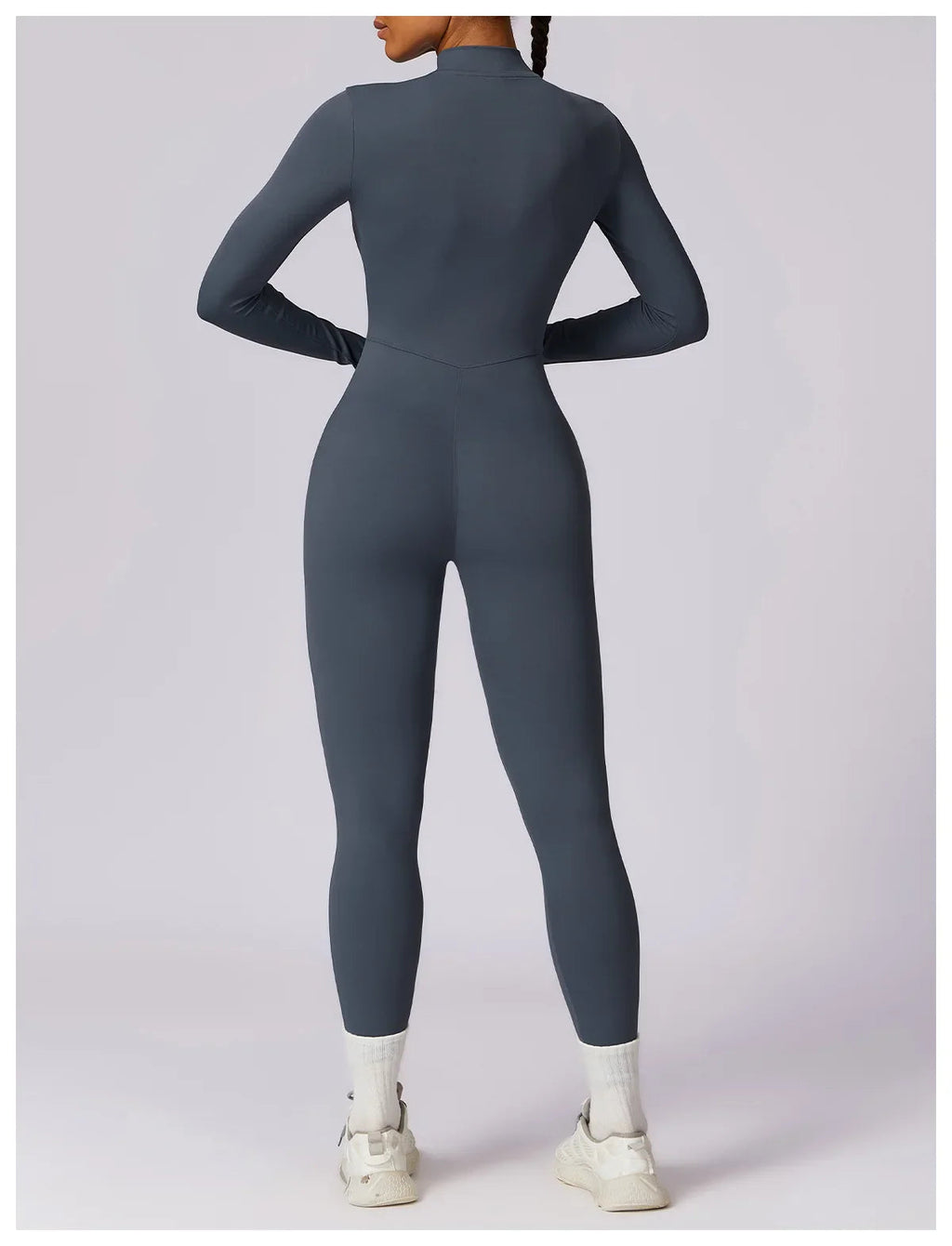 Yoga Jumpsuit Long Sleeved Zipper Rompers THRIXINE