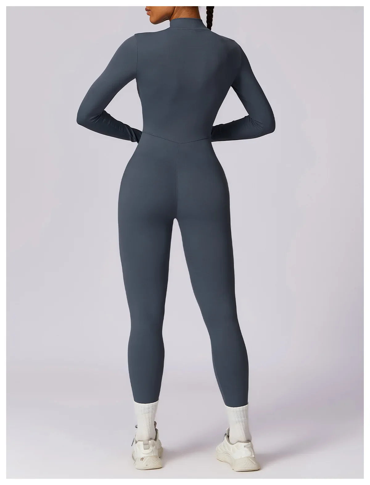 Yoga Jumpsuit Long Sleeved Zipper Rompers THRIXINE