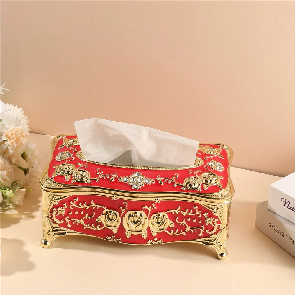 Luxury Continental Acrylic Tissue Box Kitchen Tissue Storage Box Handkerchief Toilet Tissue Holder Home Storage Supplies Lootquake LLC