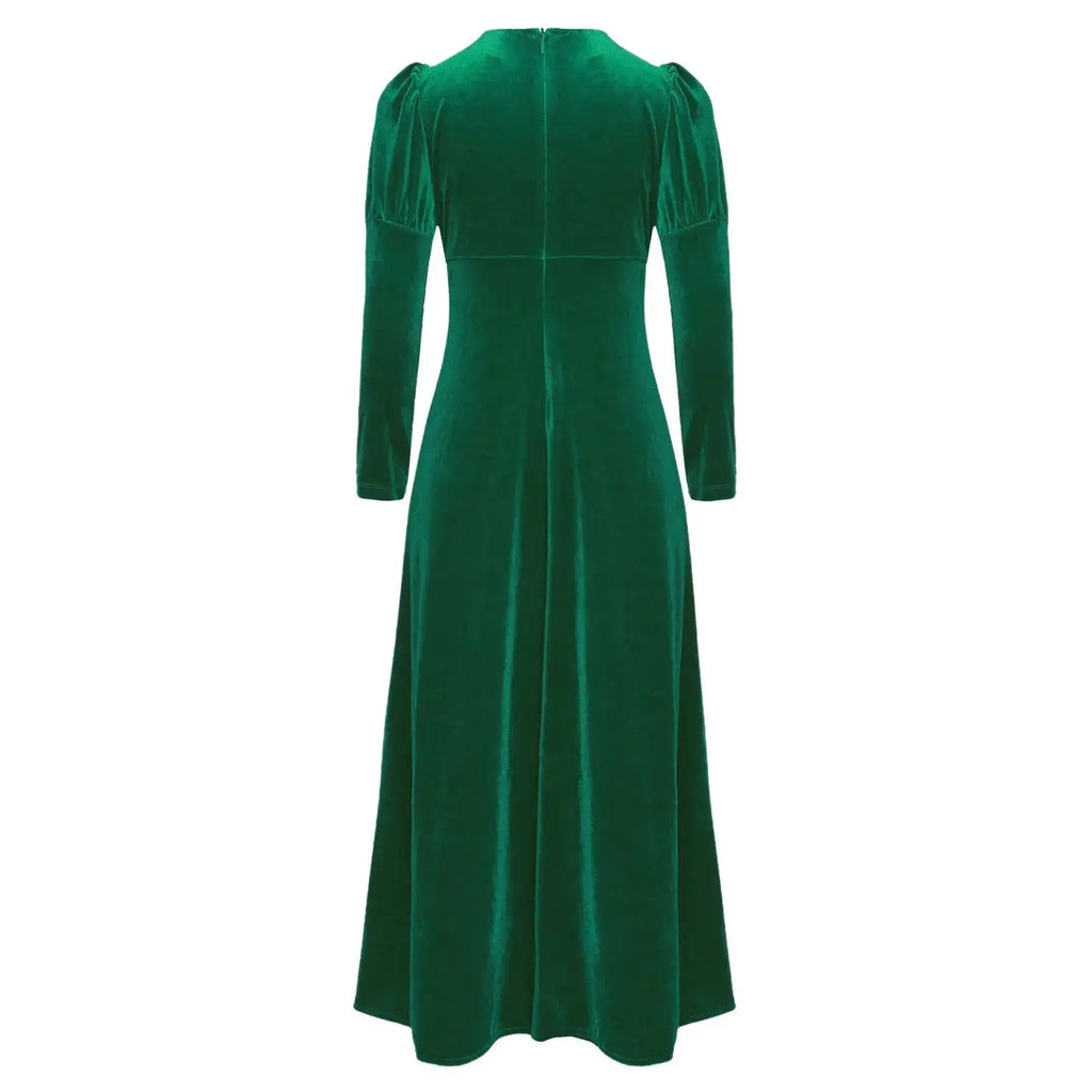 Girls Velvet Medieval Princess Dress Long Sleeve Renaissance Retro Robe Ancient Roman Long Dress for Halloween Carnival Party