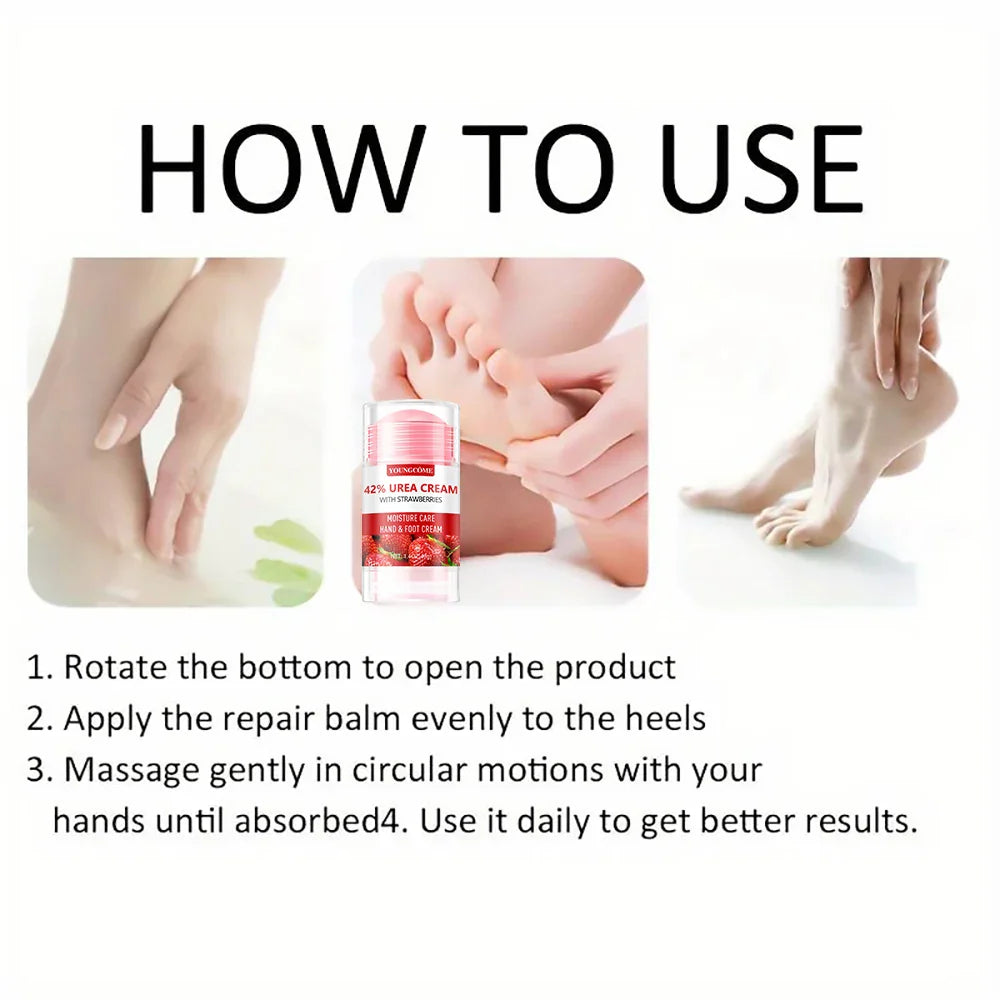 Urea Cream Strawberry Hand Feet Cream Prevent Dryness Cracking of Hands and Feet Deeply Hydrates Exfoliates Soothing Skin Care Lootquake LLC