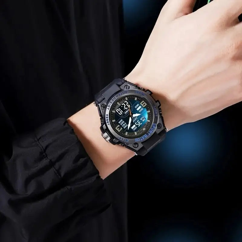 [Men's Digital Chronograph Watch] Multi-sport Chronograph Watch Men's Digital Quartz Watch With Alarm Luminous Date The Ideal Gi