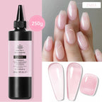 BORN PRETTY 250g Milky White Jelly Nude Gel Nail Polish Refilled Package Translucent Clear Color Semi Permanent Soak Off UV Gel Lootquake LLC