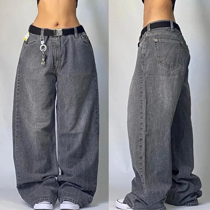 Streetwear Fashion New Multi-pocket Washed Baggy Jeans Men And Women Y2K Hip-hop Harajuku Casual Gothic High Waist Wide Trouser Lootquake LLC