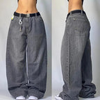 Streetwear Fashion New Multi-pocket Washed Baggy Jeans Men And Women Y2K Hip-hop Harajuku Casual Gothic High Waist Wide Trouser Lootquake LLC