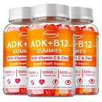 Vitamin D3 K2 + Vitamin B12 Gummies - Strengthen Bones, Promote Brain and Cardiovascular Health, Relieve Joint Pain