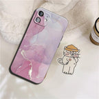 Luxury Marble Texture Phone Case For iPhone X XR XS 7 8 6S 6 5 Plus Silicone Anti Fall Back Cover Ultra Thin Soft Silicone Protective Shockproof and Scratch Resistant with Cute Design Pattern Case Stevvex