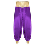 Halloween Men Arabian Indian Prince Cosplay Costume Stain Shiny Harem Trousers Arab Costume Carnival Dress Up Lantern Long Pants Lootquake LLC