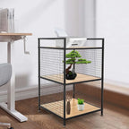 3-Tier Printer Stand Solid Wood & Iron, 44lbs Capacity, Space-Saving Design, Ideal for Office & Home Storage, Durable & Stylish Lootquake LLC