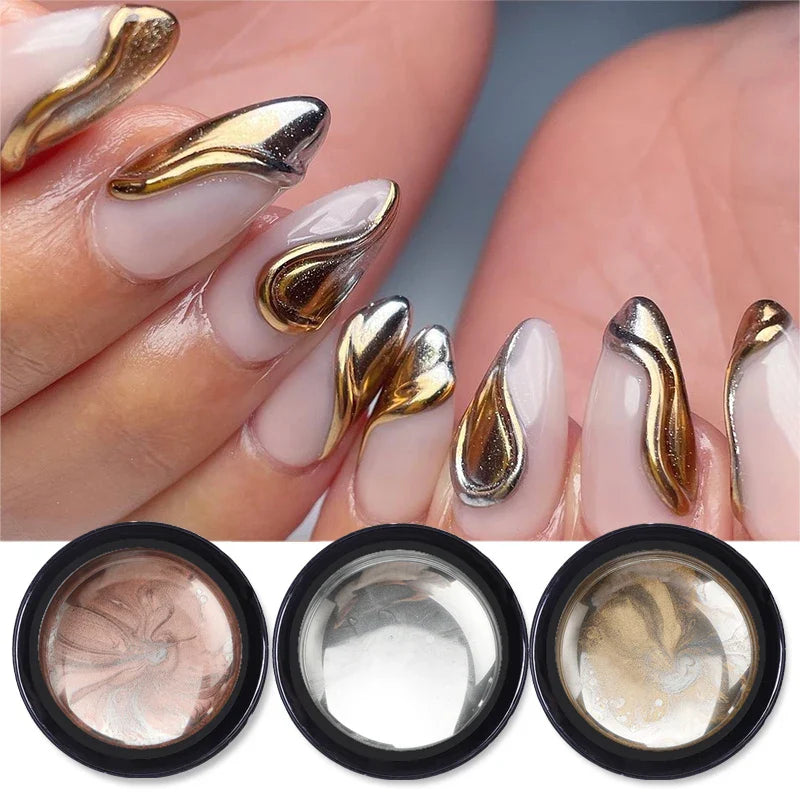 BORN PRETTY Metallic Painting Gel Gold Silver Mirror Effect Nail Polish Super Bright Drawing Line French Nail UV Painting Varnis Lootquake LLC