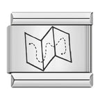1pc New Designer Exploration Hotel Map Tent Charm Links Fit 9mm Bracelet Stainless Steel Jewelry DIY Making Bangle