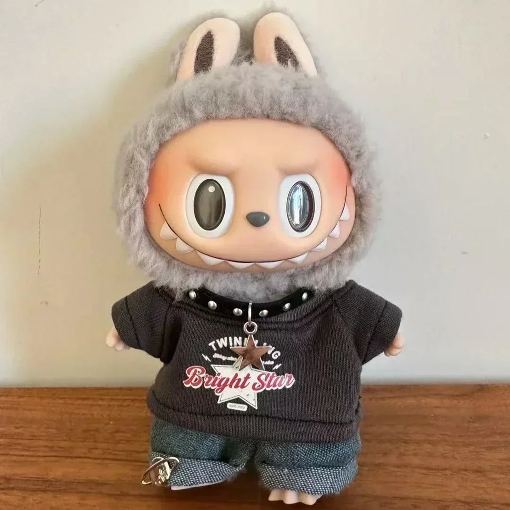 Labubu Clothes Doll American Hip Hop, V1 V2 Doll Clothing Accessories, Labubu Clothes Designer,15/17cm Doll Toy Lootquake LLC