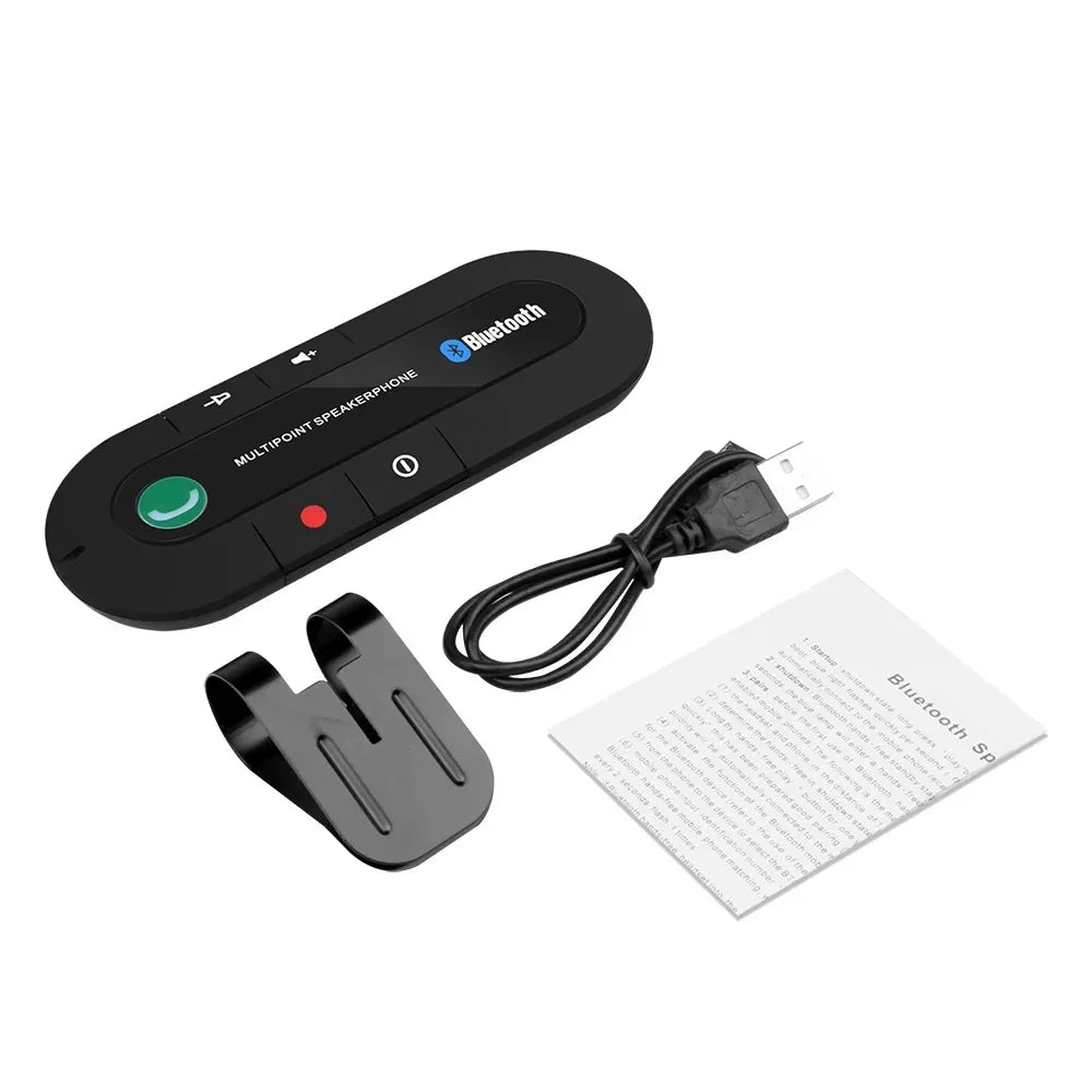 Bluetooth Speaker Handsfree Car Kit Sun Visor Clip Wireless Audio Receiver Speakerphone Wireless Stereo MP3 Music Player Lootquake LLC