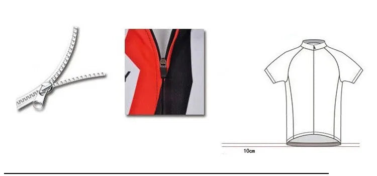 Mens Cycling Jersey Classic Black Cycling Racing Tops Short Sleeve THRIXINE