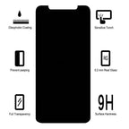 3PCS Anti-spy Protective Tempered Glass for IPhone 11 12 13 14 Pro Max 12 Mini X XS XR 6 6S 7 8 Plus Privacy Screen Protectors Anti-Spy HD Tempered Glass Shatterproof Shockproof Screen Protector Stevvex