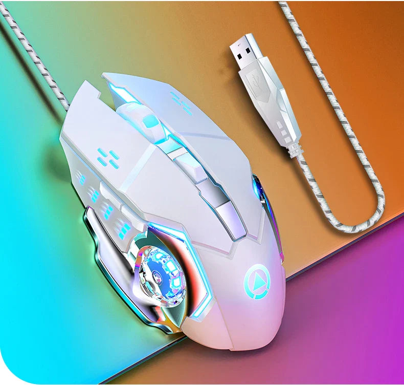 G15 Mechanical Gaming Mouse 7-Color Breathing Light Wired Laptop USB Desktop Office Computer Gaming Mouse Mute Lootquake LLC