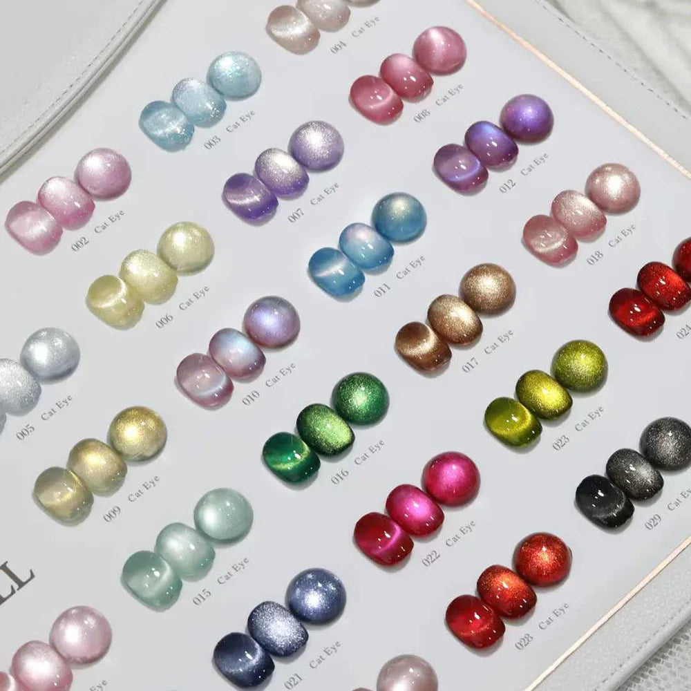 High End Glitter Cat Eye Gel Nail Polish Set Semi-Permanent Hybrid Magnet Gel UV LED Cat's Eye Nail Varnishes For Nail Art 15ml Lootquake LLC