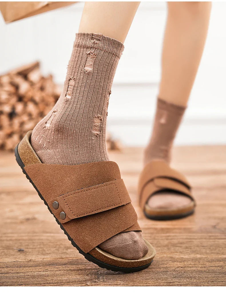 Brand Men Women Sandals Summer Designer Couple Cork Clogs Sandals Luxury Classic Unisex Mules Beach Slide With Adjustable Buckle Lootquake LLC