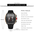 Sports Mens Watches Top Brand Luxury Waterproof Quartz Watch for Men Silicone Strap Fashion Wristwatches Relogio Masculino 0399G