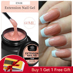 BORN PRETTY 60/30ml Hard Jelly Extension Nail Gel Polish French Nails Nude Pink White Clear Nail Supplies Gel for extension Lootquake LLC