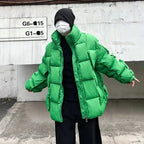 2023 Korean Fashion Thick Winter Jacket Men Parkas Jacket Men Outwear Coats Solid Stand Collar Windbreaker Cotton Padded Jacket