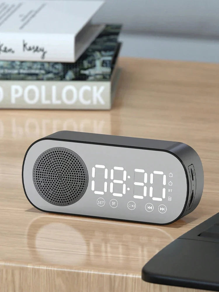 Wireless Bluetooth Speaker, Multi-functional Loud Subwoofer Clock, Mini AI Smart Alarm Clock Speaker Lootquake LLC